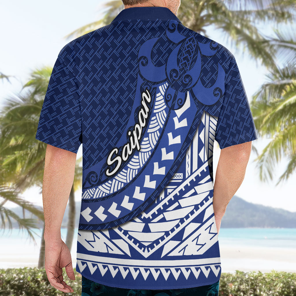 Northern Mariana Islands Saipan Hawaiian Shirt Polynesian Tribal Pattern - Commonwealth Seal Art TS04 - Polynesian Pride