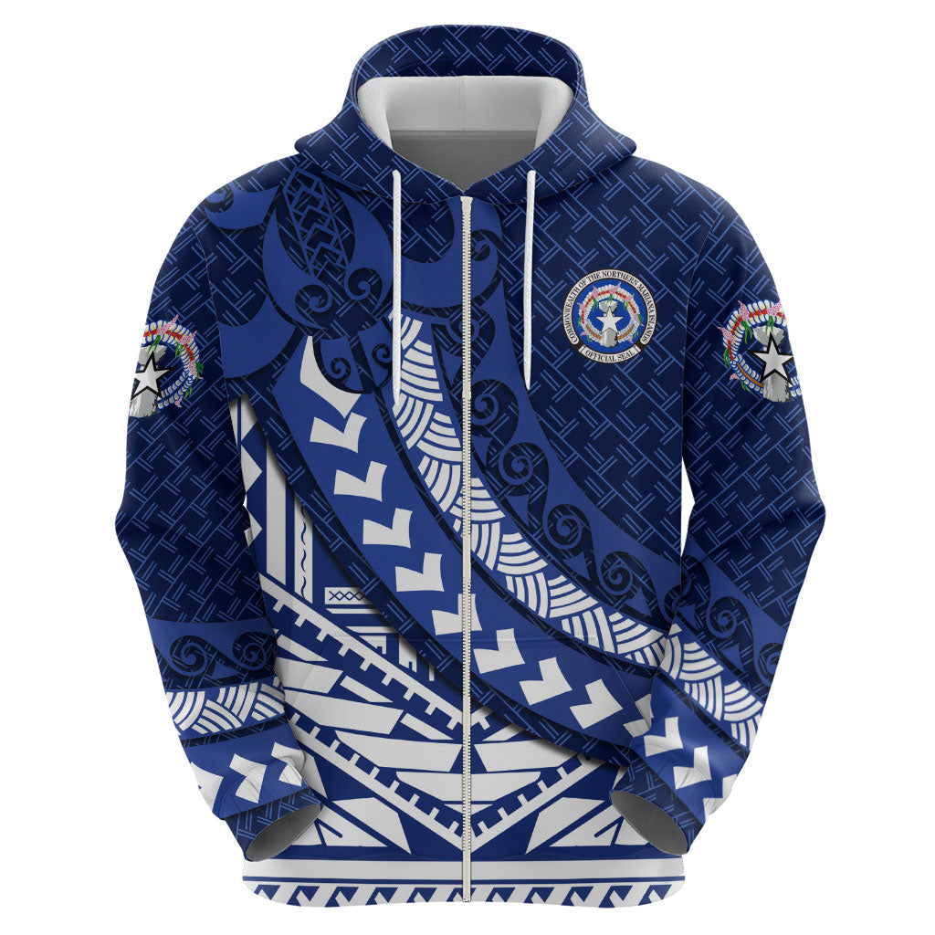 Northern Mariana Islands Saipan Hoodie Polynesian Tribal Pattern - Commonwealth Seal Art TS04 - Polynesian Pride