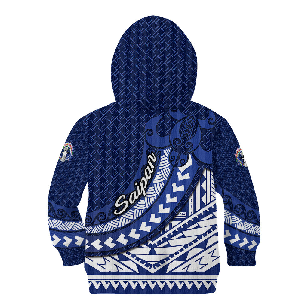 Northern Mariana Islands Saipan Kid Hoodie Polynesian Tribal Pattern - Commonwealth Seal Art TS04 - Polynesian Pride