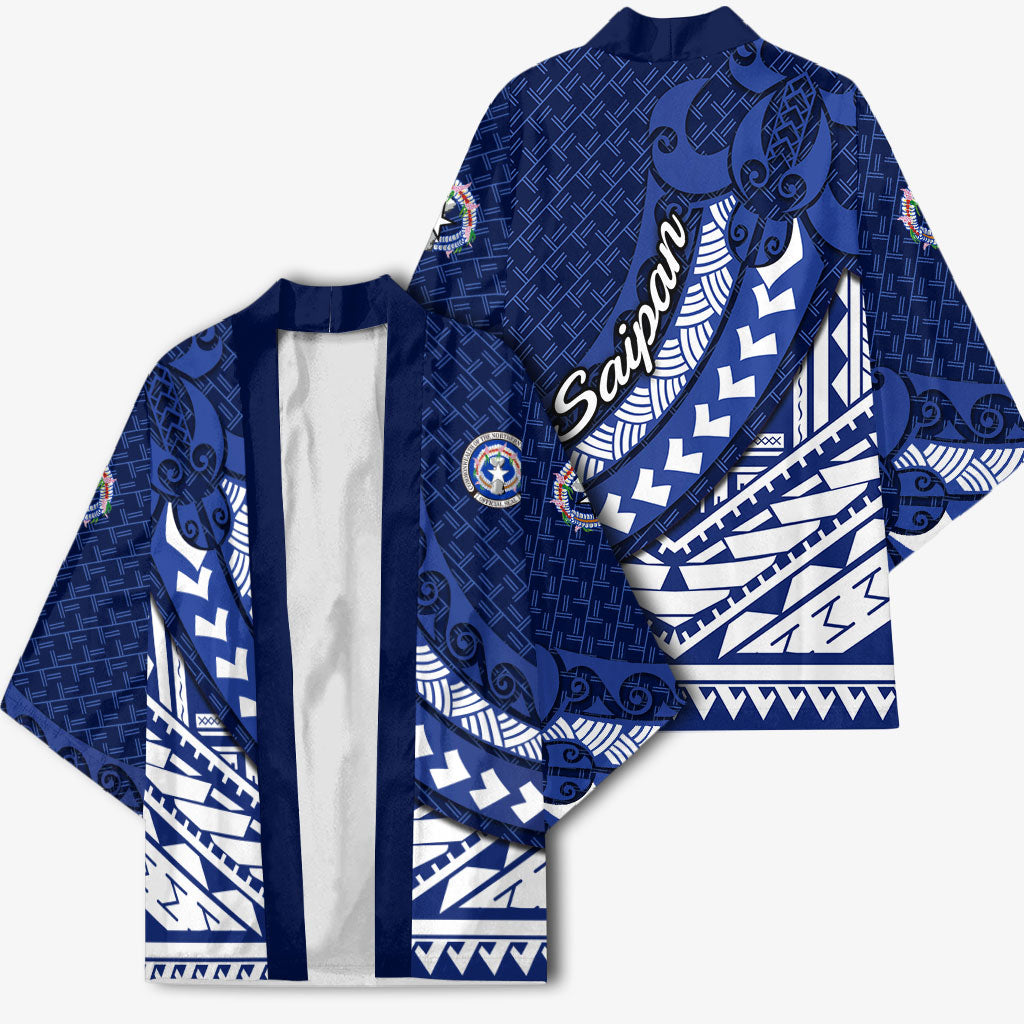 Northern Mariana Islands Saipan Kimono Polynesian Tribal Pattern - Commonwealth Seal Art TS04 - Polynesian Pride