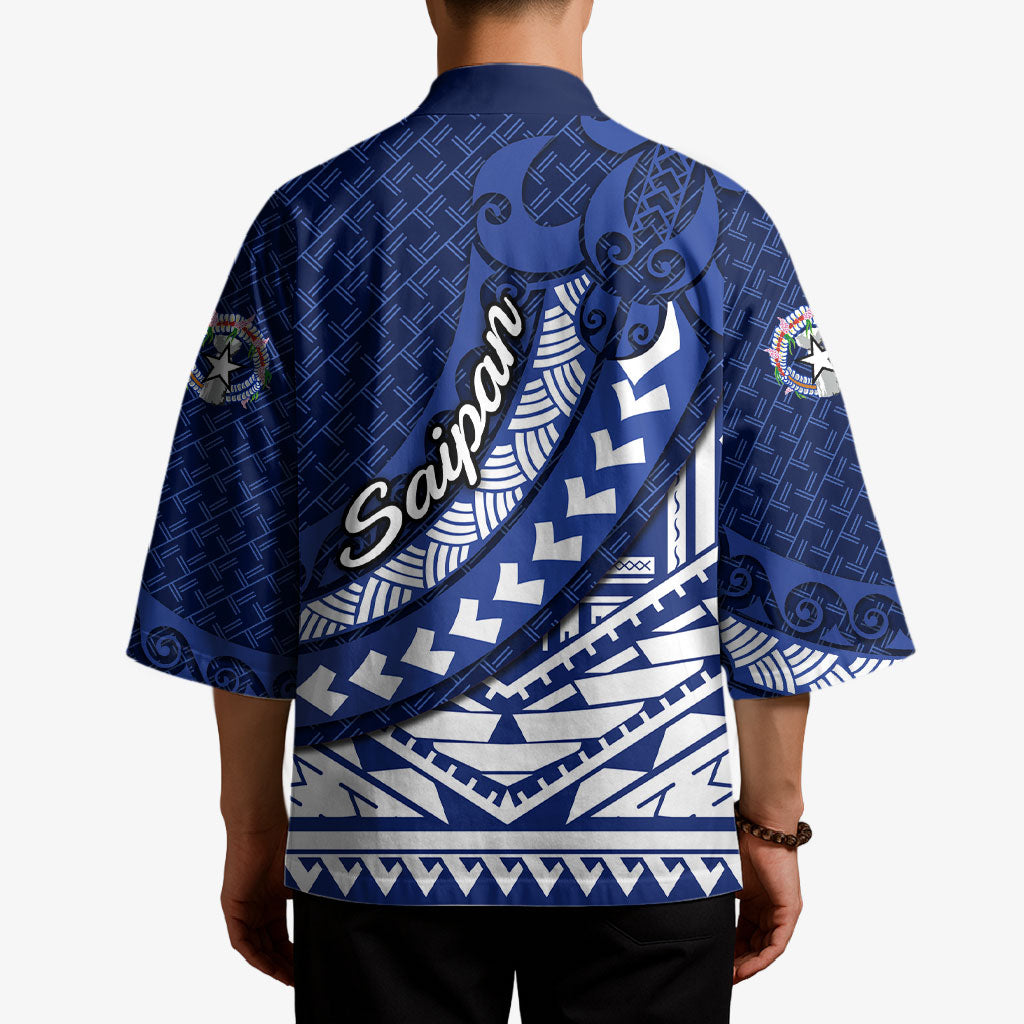 Northern Mariana Islands Saipan Kimono Polynesian Tribal Pattern - Commonwealth Seal Art TS04 - Polynesian Pride