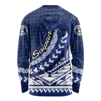 Northern Mariana Islands Saipan Long Sleeve Shirt Polynesian Tribal Pattern - Commonwealth Seal Art TS04 - Polynesian Pride