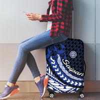 Northern Mariana Islands Saipan Luggage Cover Polynesian Tribal Pattern - Commonwealth Seal Art TS04 - Polynesian Pride