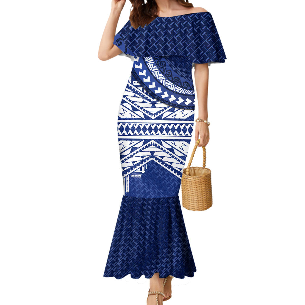 Northern Mariana Islands Saipan Mermaid Dress Polynesian Tribal Pattern - Commonwealth Seal Art