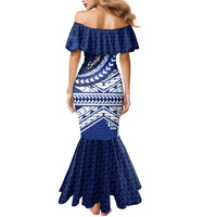 Northern Mariana Islands Saipan Mermaid Dress Polynesian Tribal Pattern - Commonwealth Seal Art