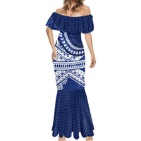 Northern Mariana Islands Saipan Mermaid Dress Polynesian Tribal Pattern - Commonwealth Seal Art