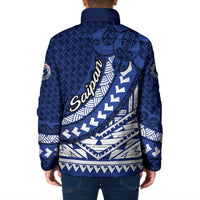 Northern Mariana Islands Saipan Padded Jacket Polynesian Tribal Pattern - Commonwealth Seal Art TS04 - Polynesian Pride