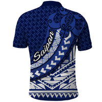 Northern Mariana Islands Saipan Polo Shirt Polynesian Tribal Pattern - Commonwealth Seal Art TS04 - Polynesian Pride