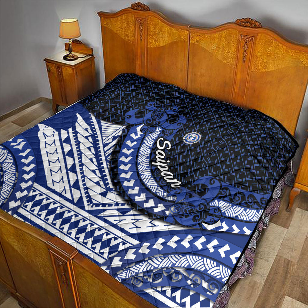 Northern Mariana Islands Saipan Quilt Polynesian Tribal Pattern - Commonwealth Seal Art TS04 - Polynesian Pride