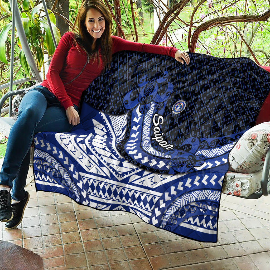 Northern Mariana Islands Saipan Quilt Polynesian Tribal Pattern - Commonwealth Seal Art TS04 - Polynesian Pride