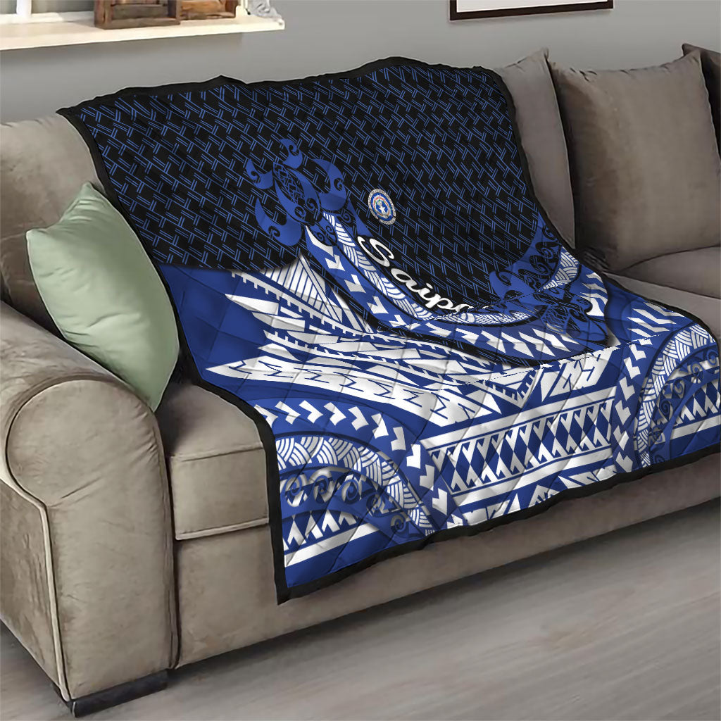 Northern Mariana Islands Saipan Quilt Polynesian Tribal Pattern - Commonwealth Seal Art TS04 - Polynesian Pride
