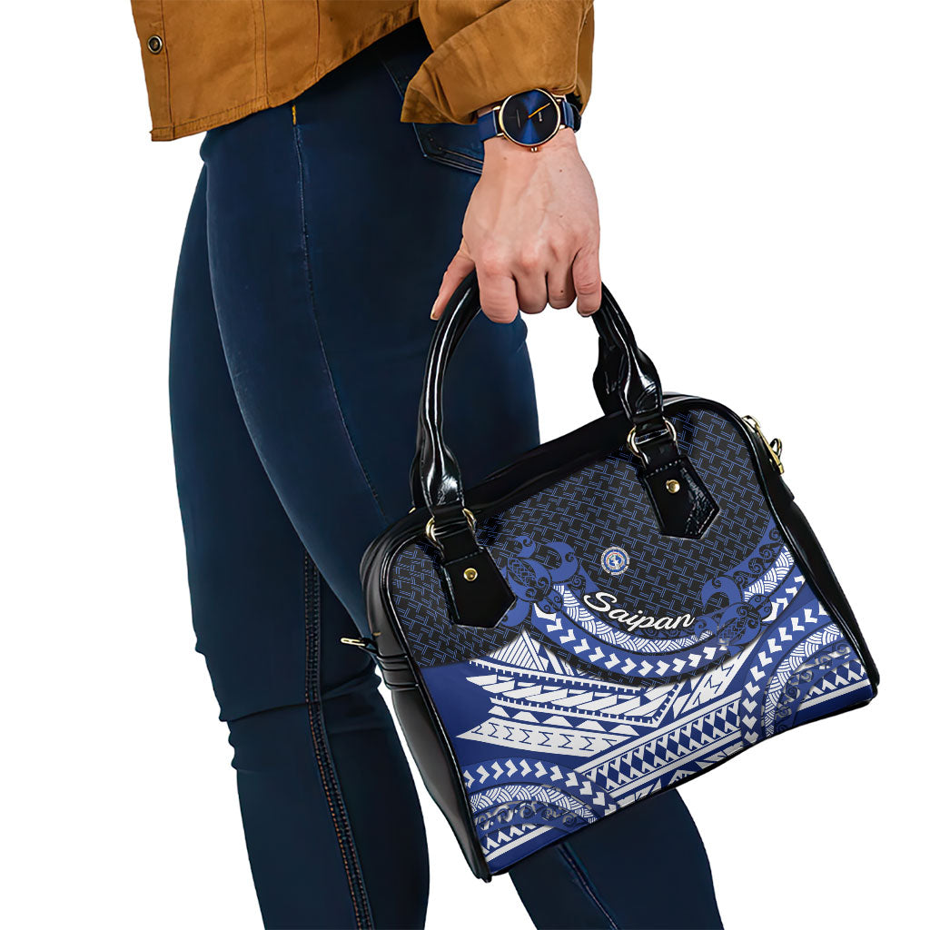 Northern Mariana Islands Saipan Shoulder Handbag Polynesian Tribal Pattern - Commonwealth Seal Art TS04 - Polynesian Pride