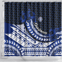 Northern Mariana Islands Saipan Shower Curtain Polynesian Tribal Pattern - Commonwealth Seal Art TS04 - Polynesian Pride
