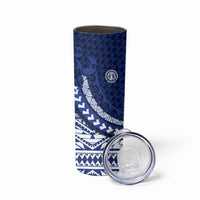 Northern Mariana Islands Saipan Skinny Tumbler Polynesian Tribal Pattern - Commonwealth Seal Art TS04 - Polynesian Pride