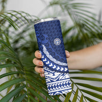 Northern Mariana Islands Saipan Skinny Tumbler Polynesian Tribal Pattern - Commonwealth Seal Art TS04 - Polynesian Pride