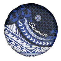 Northern Mariana Islands Saipan Spare Tire Cover Polynesian Tribal Pattern - Commonwealth Seal Art TS04 - Polynesian Pride