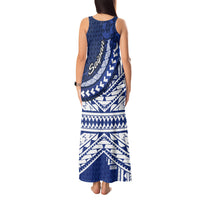 Northern Mariana Islands Saipan Tank Maxi Dress Polynesian Tribal Pattern - Commonwealth Seal Art TS04 - Polynesian Pride