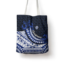 Northern Mariana Islands Saipan Tote Bag Polynesian Tribal Pattern - Commonwealth Seal Art TS04 - Polynesian Pride