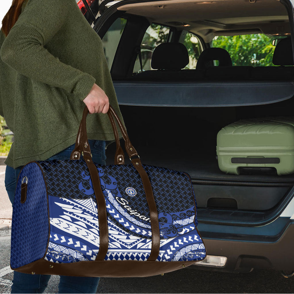 Northern Mariana Islands Saipan Travel Bag Polynesian Tribal Pattern - Commonwealth Seal Art TS04 - Polynesian Pride