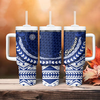 Northern Mariana Islands Saipan Tumbler With Handle Polynesian Tribal Pattern - Commonwealth Seal Art TS04 - Polynesian Pride