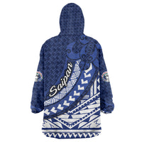 Northern Mariana Islands Saipan Wearable Blanket Hoodie Polynesian Tribal Pattern - Commonwealth Seal Art TS04 - Polynesian Pride