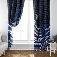 Northern Mariana Islands Saipan Window Curtain Polynesian Tribal Pattern - Commonwealth Seal Art TS04 - Polynesian Pride