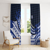 Northern Mariana Islands Saipan Window Curtain Polynesian Tribal Pattern - Commonwealth Seal Art TS04 - Polynesian Pride