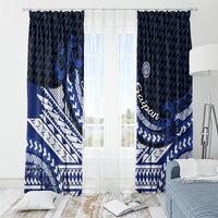 Northern Mariana Islands Saipan Window Curtain Polynesian Tribal Pattern - Commonwealth Seal Art TS04 - Polynesian Pride