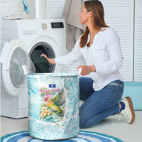 Saipan CMNI Laundry Basket Polynesian Northern Mariana Islands Fruit Dove Watercolor TS04 - Polynesian Pride