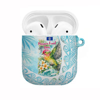Saipan CMNI AirPods Case Polynesian Northern Mariana Islands Fruit Dove Watercolor TS04 Blue White - Polynesian Pride