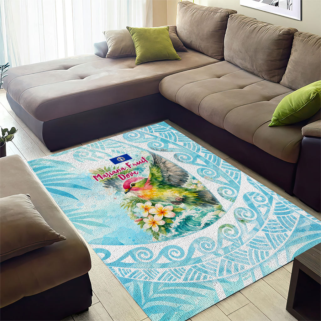 Saipan CMNI Area Rug Polynesian Northern Mariana Islands Fruit Dove Watercolor TS04 - Polynesian Pride