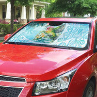 Saipan CMNI Auto Sun Shade Polynesian Northern Mariana Islands Fruit Dove Watercolor TS04 - Polynesian Pride