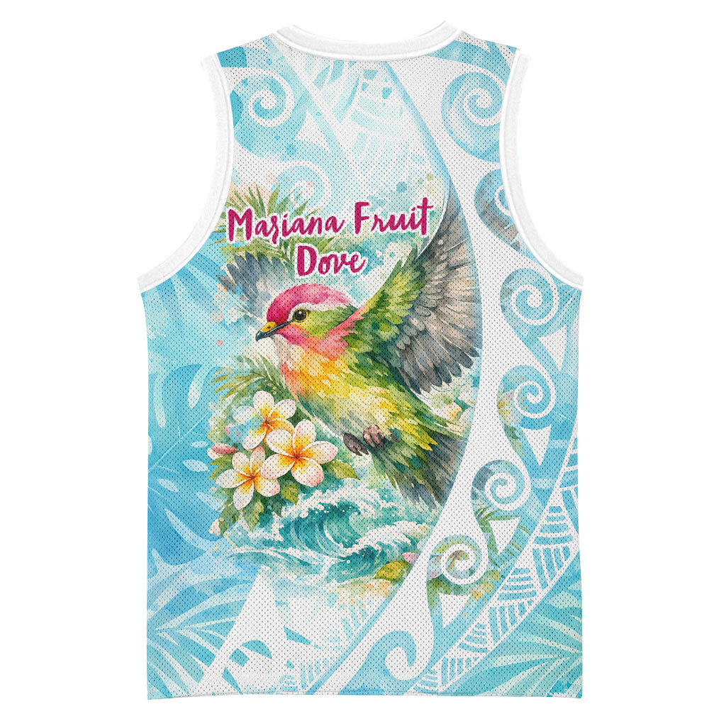 Saipan CMNI Basketball Jersey Polynesian Northern Mariana Islands Fruit Dove Watercolor TS04 - Polynesian Pride