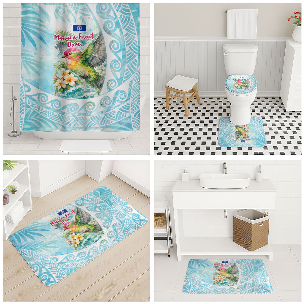Saipan CMNI Bathroom Set Polynesian Northern Mariana Islands Fruit Dove Watercolor TS04 - Polynesian Pride