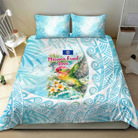 Saipan CMNI Bedding Set Polynesian Northern Mariana Islands Fruit Dove Watercolor TS04 - Polynesian Pride