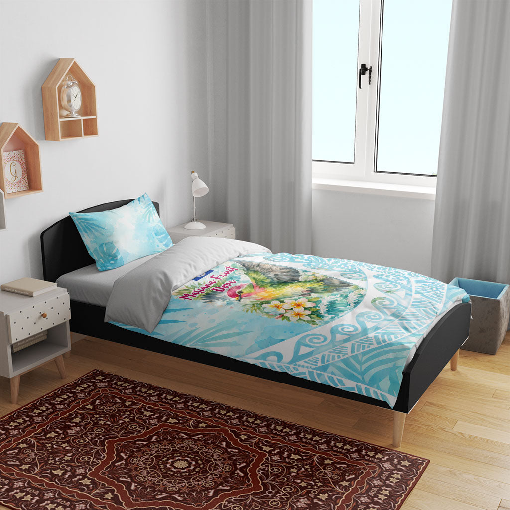 Saipan CMNI Bedding Set Polynesian Northern Mariana Islands Fruit Dove Watercolor TS04 - Polynesian Pride