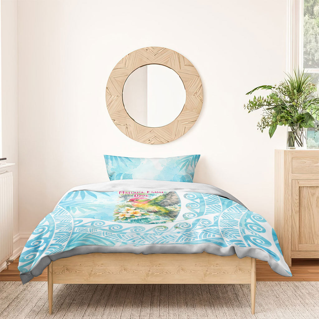 Saipan CMNI Bedding Set Polynesian Northern Mariana Islands Fruit Dove Watercolor TS04 - Polynesian Pride