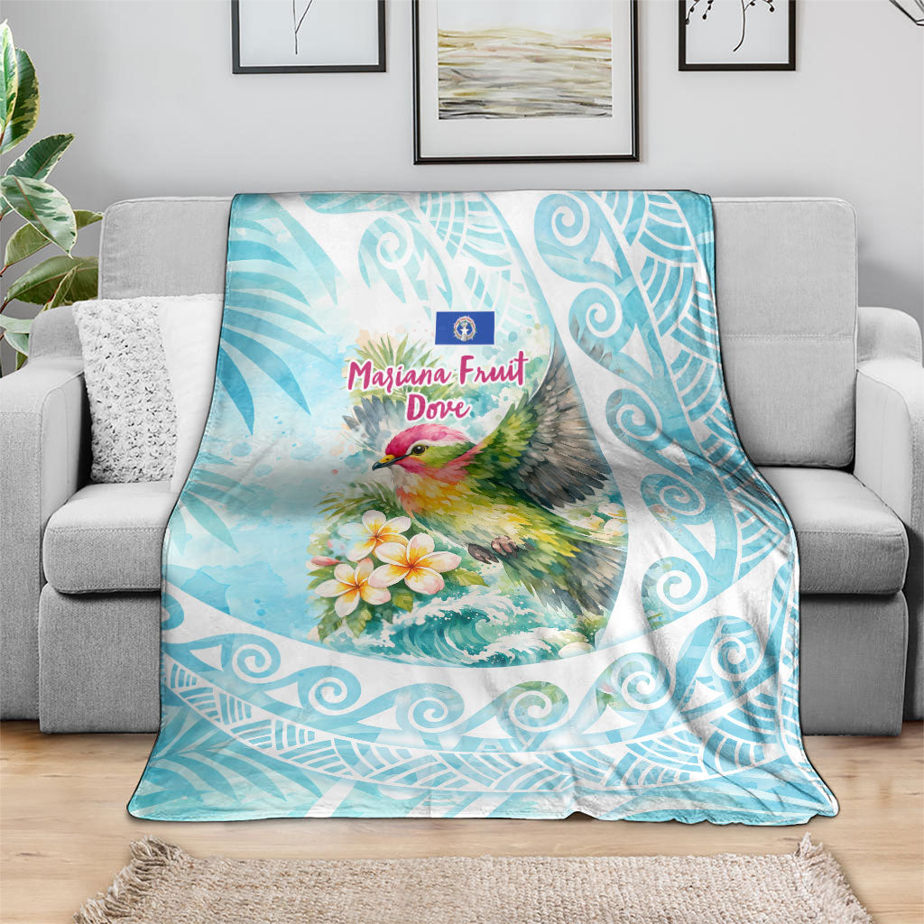 Saipan CMNI Blanket Polynesian Northern Mariana Islands Fruit Dove Watercolor TS04 - Polynesian Pride