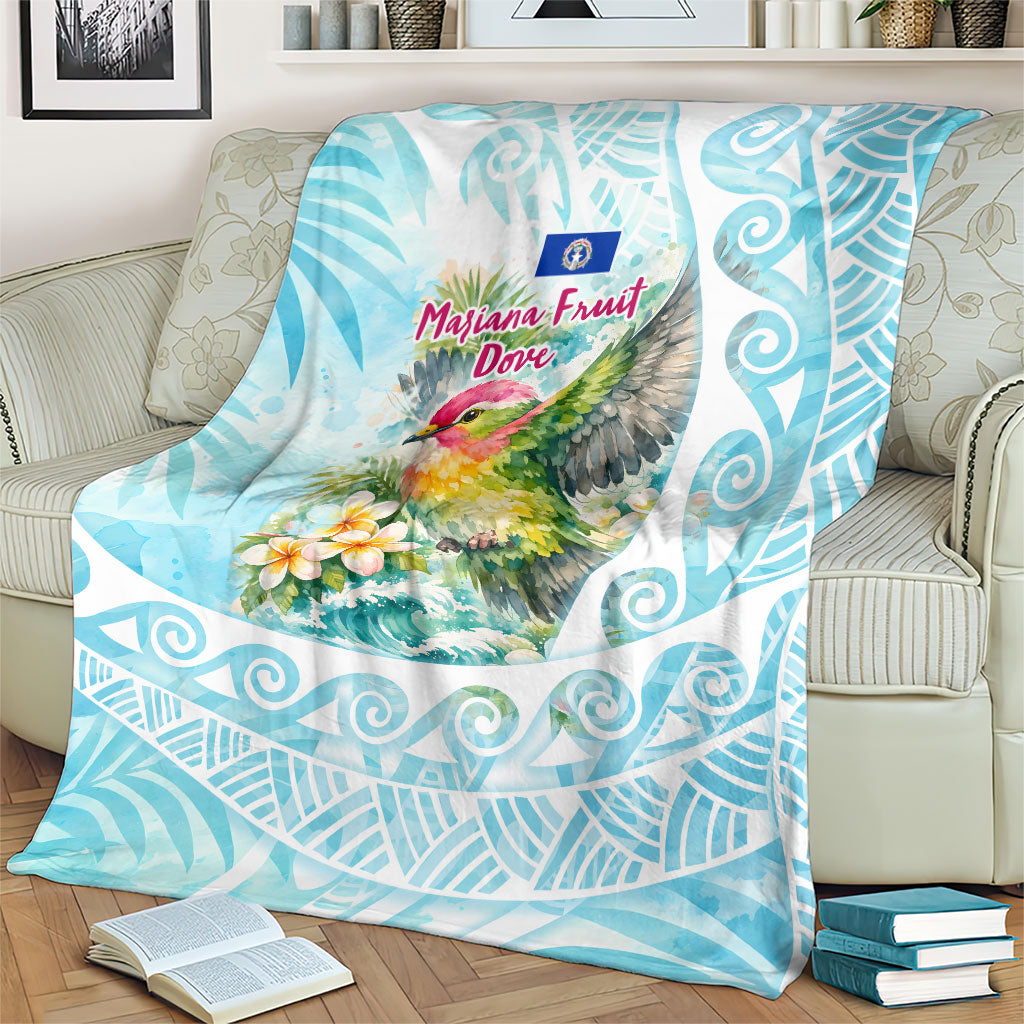 Saipan CMNI Blanket Polynesian Northern Mariana Islands Fruit Dove Watercolor TS04 - Polynesian Pride