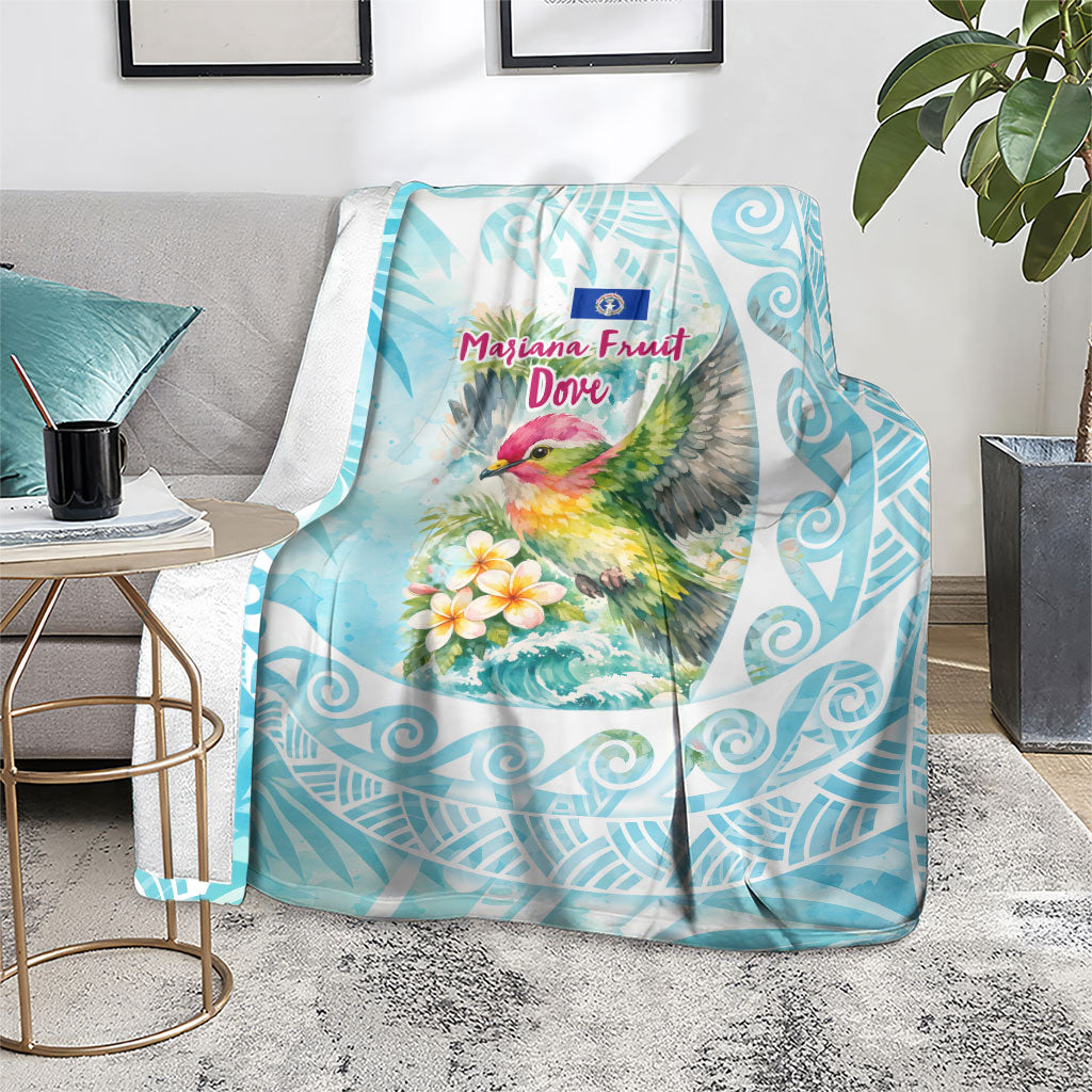Saipan CMNI Blanket Polynesian Northern Mariana Islands Fruit Dove Watercolor TS04 - Polynesian Pride