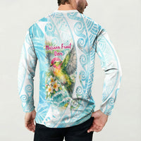 Saipan CMNI Button Sweatshirt Polynesian Northern Mariana Islands Fruit Dove Watercolor TS04 - Polynesian Pride