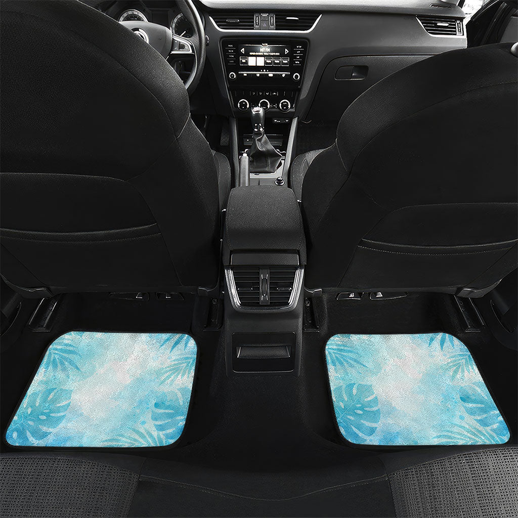Saipan CMNI Car Mats Polynesian Northern Mariana Islands Fruit Dove Watercolor TS04 Set 2pcs - Back Blue White - Polynesian Pride
