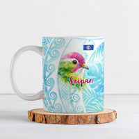 Saipan CMNI Ceramic Mug Polynesian Northern Mariana Islands Fruit Dove Watercolor