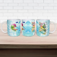 Saipan CMNI Ceramic Mug Polynesian Northern Mariana Islands Fruit Dove Watercolor
