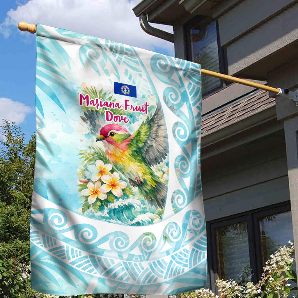 Saipan CMNI Garden Flag Polynesian Northern Mariana Islands Fruit Dove Watercolor TS04 - Polynesian Pride