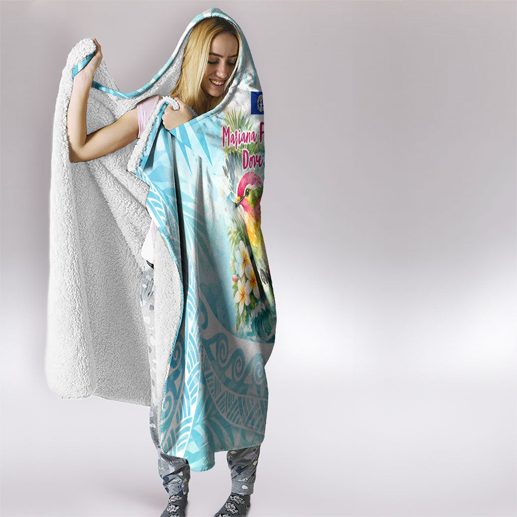 Saipan CMNI Hooded Blanket Polynesian Northern Mariana Islands Fruit Dove Watercolor TS04 - Polynesian Pride