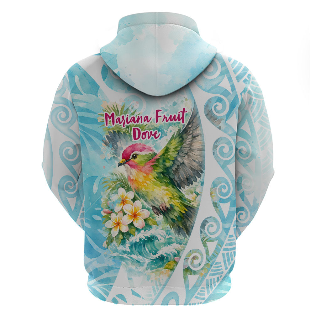 Saipan CMNI Hoodie Polynesian Northern Mariana Islands Fruit Dove Watercolor TS04 - Polynesian Pride