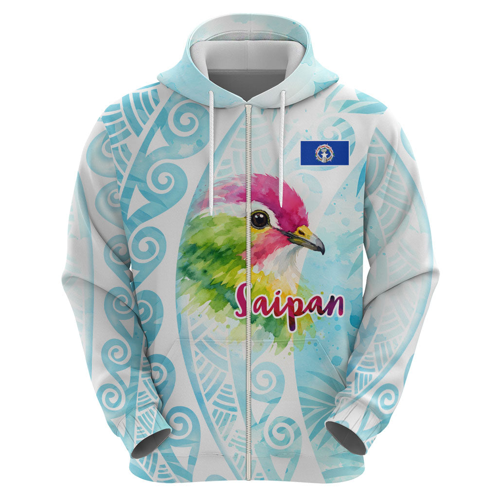 Saipan CMNI Hoodie Polynesian Northern Mariana Islands Fruit Dove Watercolor TS04 - Polynesian Pride