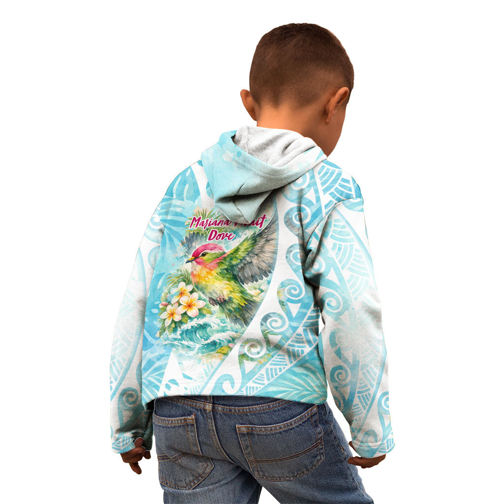 Saipan CMNI Kid Hoodie Polynesian Northern Mariana Islands Fruit Dove Watercolor TS04 - Polynesian Pride