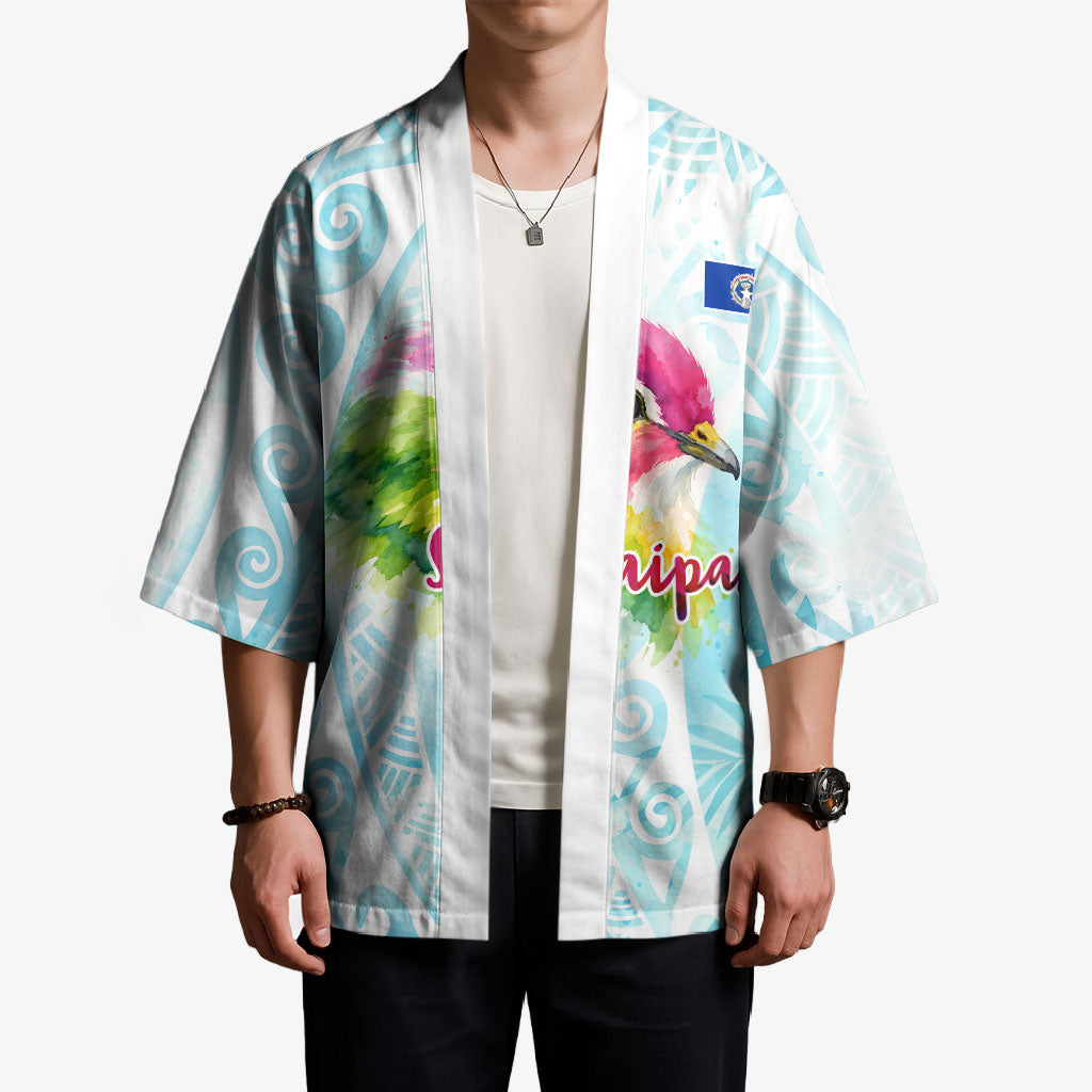 Saipan CMNI Kimono Polynesian Northern Mariana Islands Fruit Dove Watercolor TS04 - Polynesian Pride